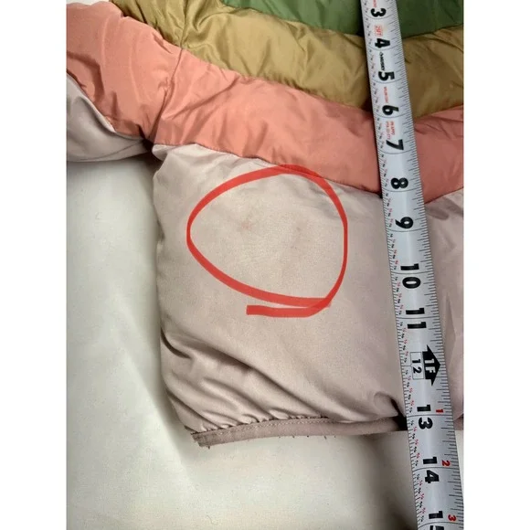 Swiss Tech Toddler Heavyweight Puffer Jacket Size 18m / Purple & Green Multic - Picture 3 of 15